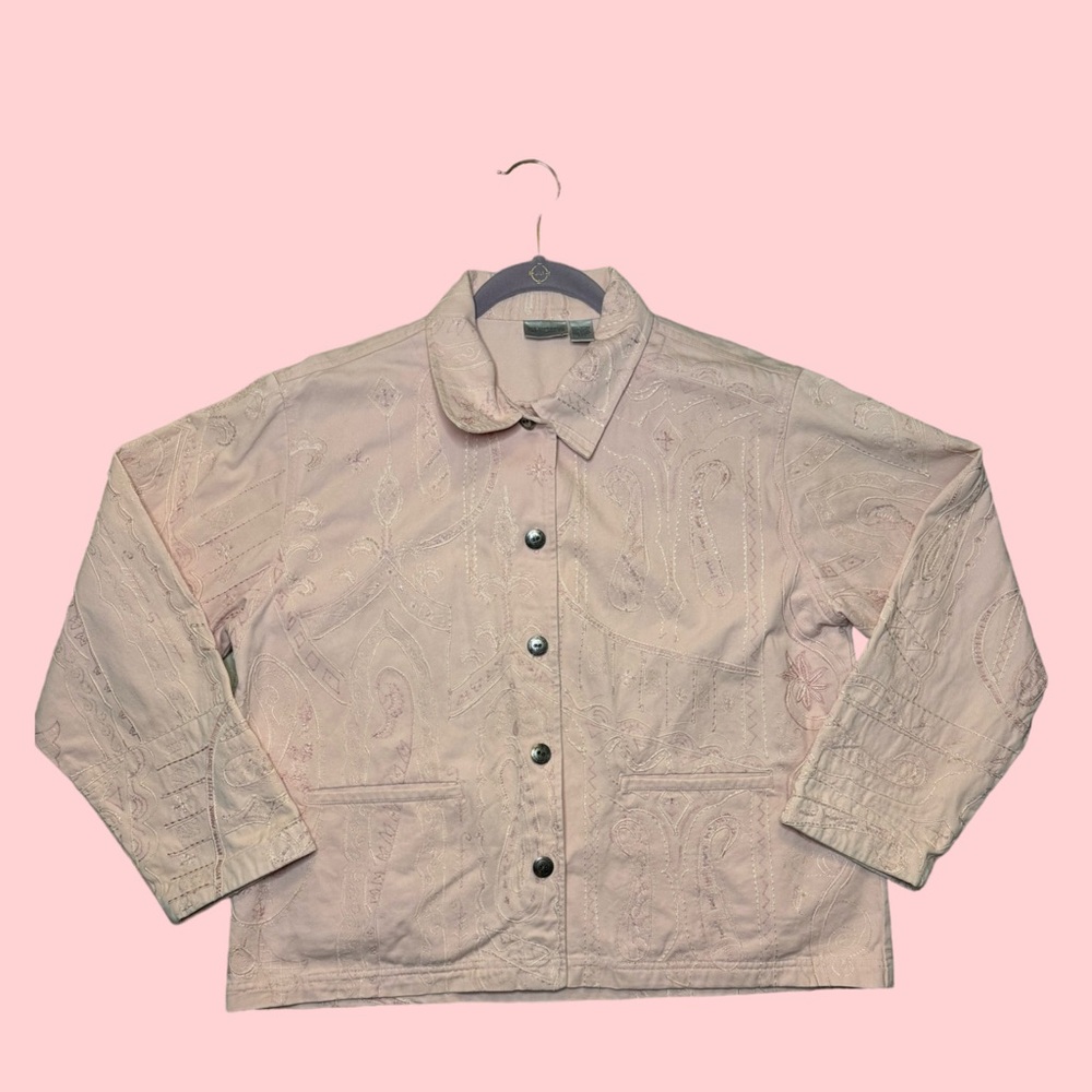 Y2K vintage embroidered beadwork jacket